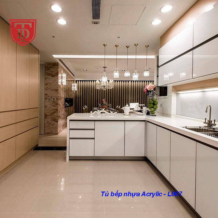Tủ bếp nhựa Acrylic – L007